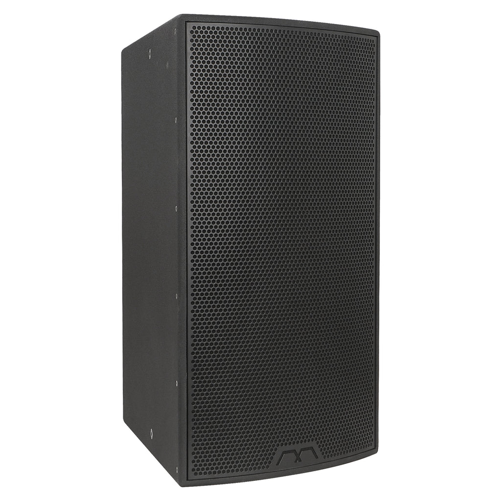 MODE Audio OS-15296 | MODE Audio OS Series 15" 2000W Full-Range Point Source Loudspeaker w/ LAVOCE Neodymium Drivers, Rotatable Horn, IP55 Weatherproof, Black - Right View