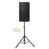 MODE Audio OS-15296 | MODE Audio OS Series 15" 2000W Full-Range Point Source Loudspeaker w/ LAVOCE Neodymium Drivers, Rotatable Horn, IP55 Weatherproof, Black - STSD-71B Speaker Stand