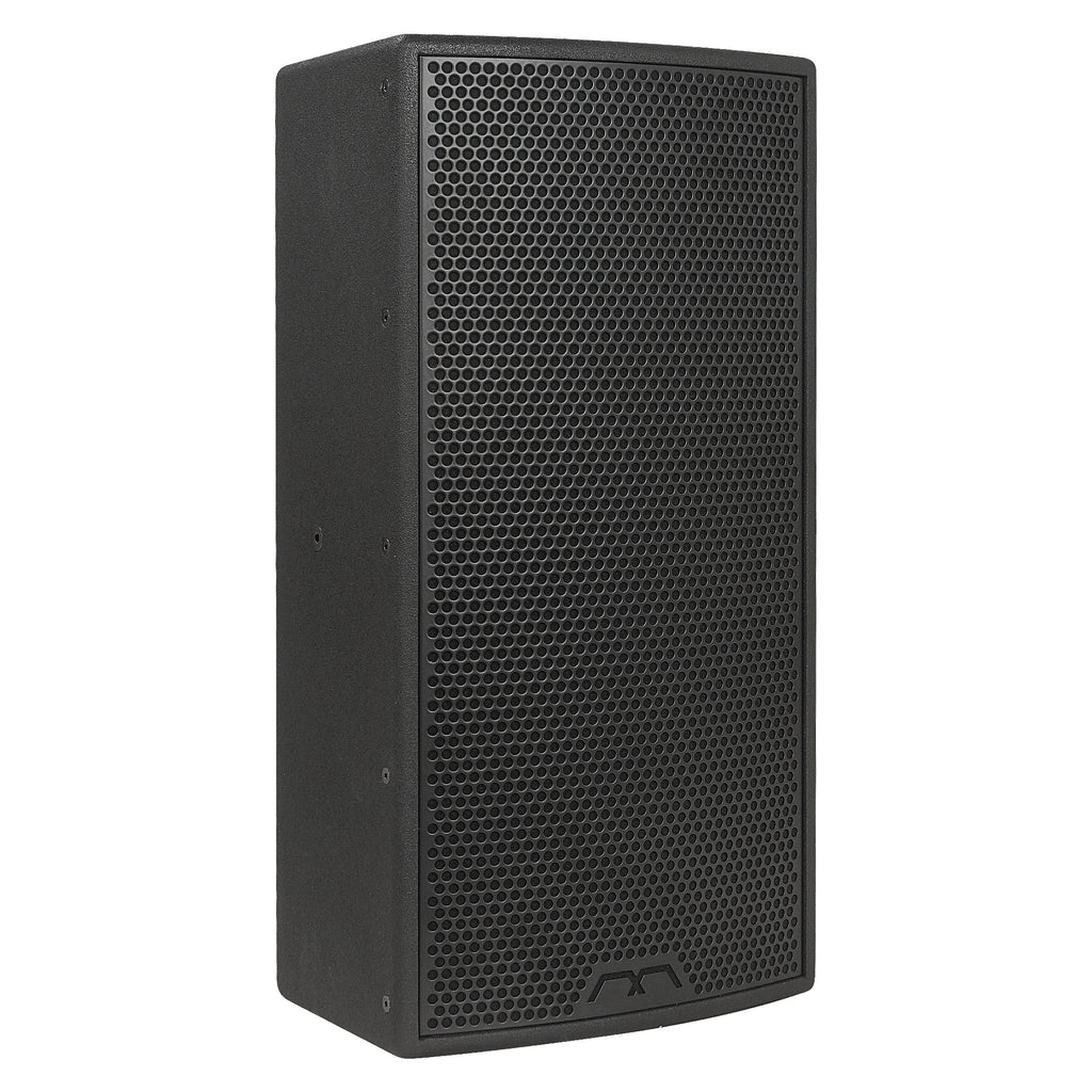 MODE Audio OS-28 | MODE Audio OS Series Dual 8" 1200W Full-Range Point Source Speaker w/ LAVOCE Neodymium Drivers, Rotatable Horn, Weatherproof, U-Bracket, Black - Right View