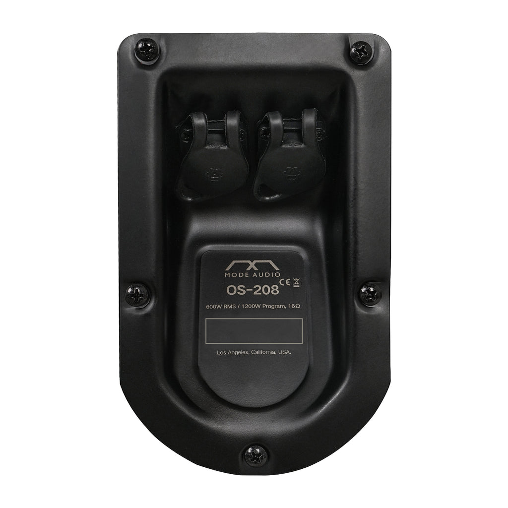 MODE Audio OS-28 | MODE Audio OS Series Dual 8" 1200W Full-Range Point Source Speaker w/ LAVOCE Neodymium Drivers, Rotatable Horn, Weatherproof, U-Bracket, Black - Speaker Terminal