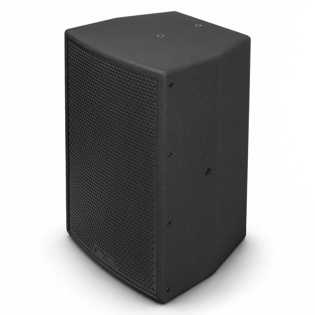MODE Audio OS-8 | MODE Audio OS Series 8" 480W Full-Range Point Source Loudspeaker w/ LAVOCE Neodymium Drivers, Rotatable Horn, Weatherproof, U-Bracket, Black - Left View