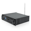 Sound Town PAC1000-8-R | REFURBISHED: 1000W 8-Zone 70V/100V Commercial Power Amplifier with Bluetooth, USB, LCD Display for Restaurants, Bars, Multi-Room Installation - Left Side 