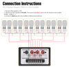 Sound Town PAC180X12VL3W | 6-Zone 70V/100V Commercial Amplifier w/ Bluetooth & 12 x 3" Weatherproof Surface-Mount Speakers for Indoor/Outdoor Installation, White - Connection Instructions