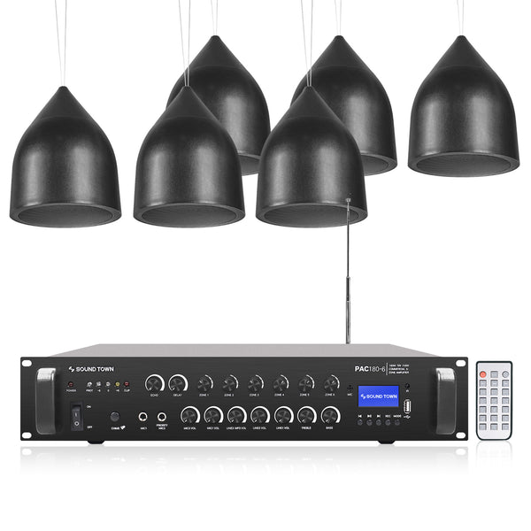 PAC180X6PD6B-6-Zone-70V-100V-