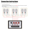 Sound Town PAC180X6VL4W | 6-Zone 70V/100V Commercial Amplifier w/ Bluetooth & 6 x 4" Weatherproof Surface-Mount Speakers for Indoor/Outdoor Installations, White - Connection Instructions
