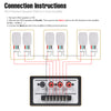 Sound Town PAC180X6VL5W | 6-Zone 70V/100V Commercial Amplifier w/ Bluetooth & 6 x 5.25" Weatherproof Surface-Mount Speakers, Indoor/Outdoor Installations, White - Connection Instructions