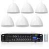 Sound Town PAC360-6 | 360W 6-Zone 70V/100V Commercial Power Amplifier with Bluetooth, Aluminum, for Restaurants, Lounges, Bars, Pubs, Schools and Warehouses