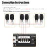 Sound Town PAC80X6VL3B | 2-Zone 70V/100V Commercial Amplifier w/Bluetooth and 6 x 3" Weatherproof Surface-Mount Speakers for Indoor/Outdoor Installations, Black - Connection Instructions