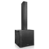 Sound Town PS-18SP12B1.1 | CARPO Series Powered 18-inch Subwoofer and High-Power Column Line Array Speaker Set, Birch Plywood, Black-Right Angle 