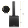 Sound Town PS-18SP6B1.1 | CARPO Series Powered 18-inch Subwoofer and High-Power Column Line Array Speaker Set, Birch Plywood, Black-Heights