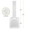 Sound Town PS-18SWK12WPW | Powered PA System with One 18-inch Subwoofer, One High-Power Column Line Array Speaker w/DSP, TWS Bluetooth, Birch Plywood, White - Size and Dimensions