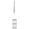Sound Town PS-212SW106W | Powered Portable PA System with Dual 12" 2400W Subwoofer, Column Array Loudspeaker, Mounting Pole, White - Front View