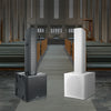 Sound Town PS-18SK12PW (black) & PS-18SWK12WPW (white) Powered PA System with 18-inch Subwoofer, One High-Power Column Line Array Speaker w/ DSP, TWS Bluetooth, Birch Plywood