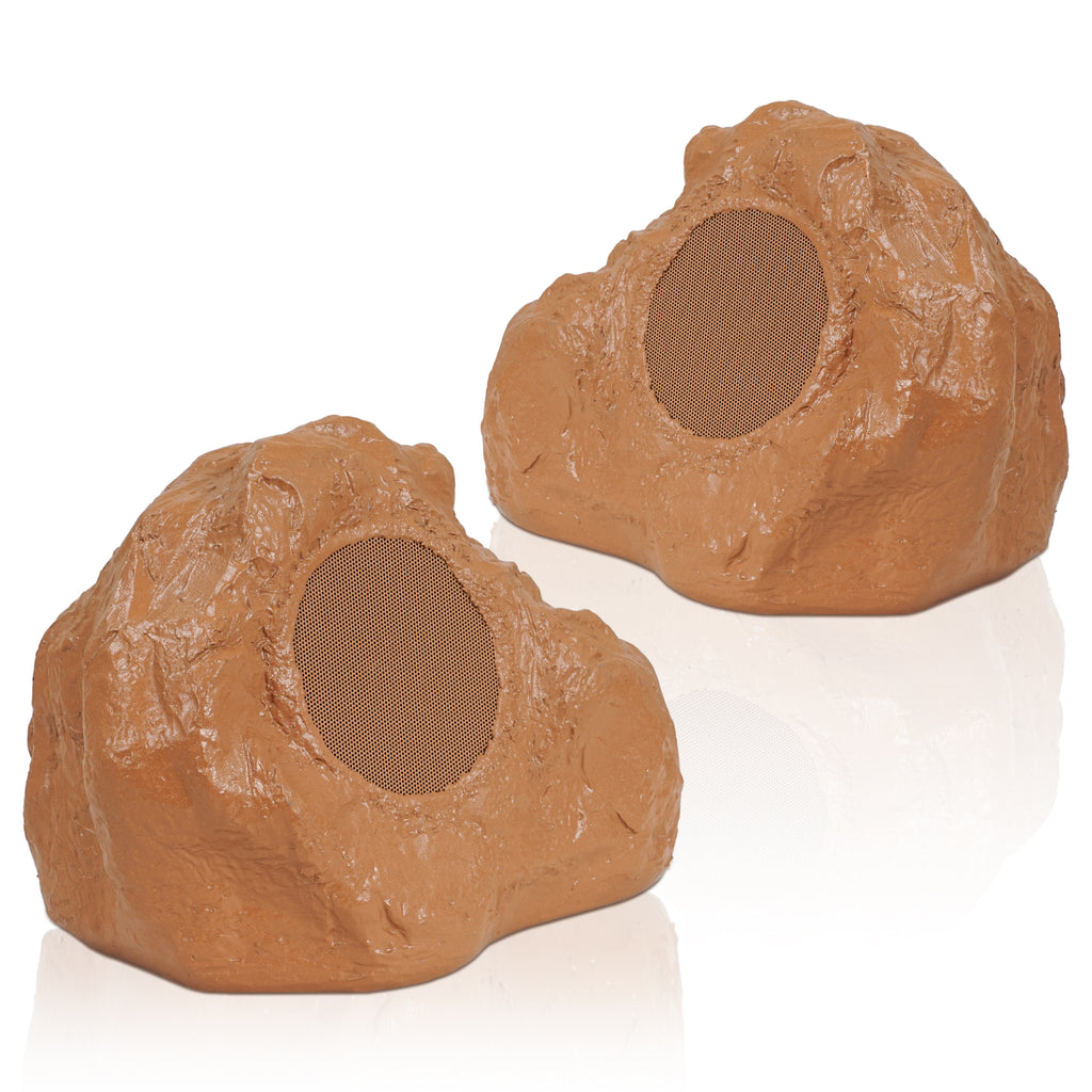 Sound Town ROCK-52BR-PAIR | Pair of 2-Way 5.25" High Fidelity Passive Outdoor Rock Speakers, Weather-Resistant, 70V/100V/8-Ohm, for Commercial Installation