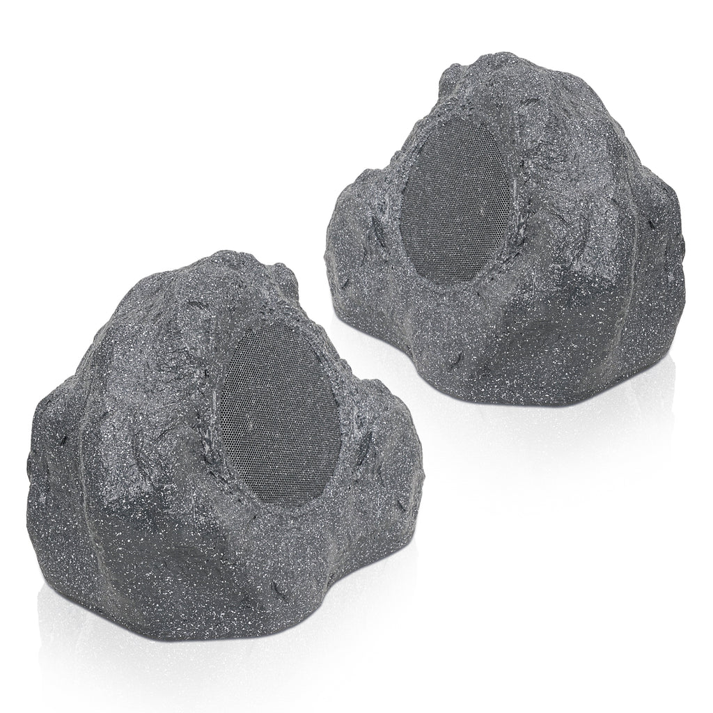 Sound Town ROCK-62G-PAIR | Pair of 2-Way 6.5" High Fidelity Passive Outdoor Rock Speakers, Weather-Resistant, 70V/100V/8-Ohm, for Commercial Installation