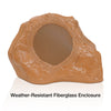 Sound Town ROCK-82BR-PAIR | Pair of 2-Way 8" High Fidelity Passive Outdoor Rock Speakers, Weather-Resistant, 70V/100V/8-Ohm - Fiberglass Enclosure 