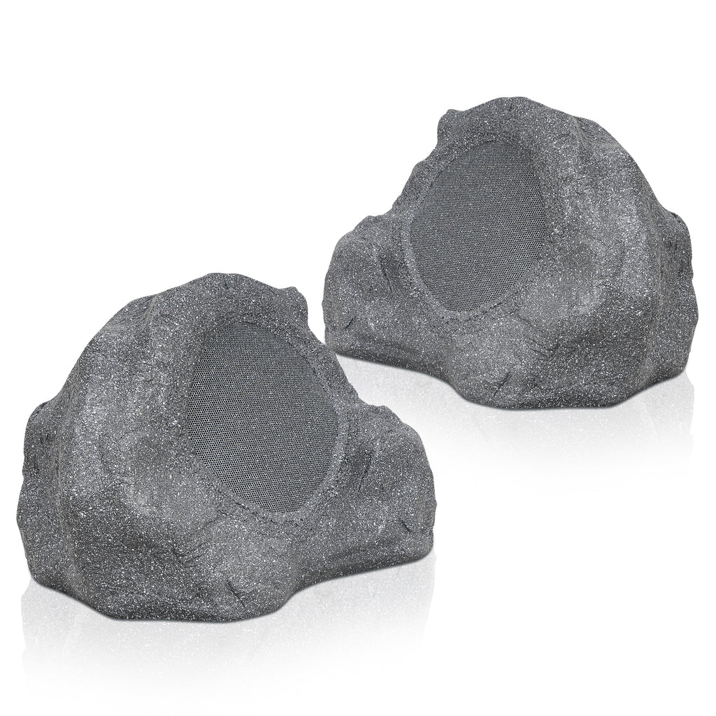 Sound Town ROCK-82G-PAIR | Pair of 2-Way 8" High Fidelity Passive Outdoor Rock Speakers, Weather-Resistant, 70V/100V/8-Ohm, for Commercial Installation