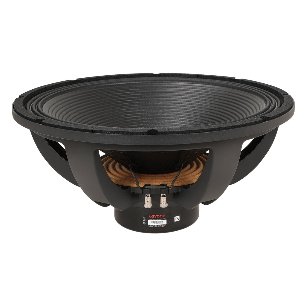 Sound Town SAN184.02 | Original Lavoce 18" Subwoofer with Neodymium Magnet, Waterproof Cone and Aluminum Frame, 1200W at 8Ω, 4" Voice Coil for PA/DJ Subwoofers - Side View