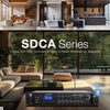 Sound Town SDCA Series | 4-Zone 70V/100V Commercial Class-D Power Amplifiers with Bluetooth for Restaurants, Bars, Schools, Warehouses