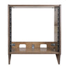 Sound Town SDRK-10SLB | DIY 10U Angled Desktop Turret Studio Rack with Solid Baltic Birch Plywood, Weathered Brown, Assembly Required - Open Back