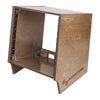 Sound Town SDRK-10SLB | DIY 10U Angled Desktop Turret Studio Rack with Solid Baltic Birch Plywood, Weathered Brown, Assembly Required - Recording Room Devices