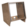 Sound Town SDRK-10SLB | DIY 10U Angled Desktop Turret Studio Rack with Solid Baltic Birch Plywood, Weathered Brown, Assembly Required - Slanted Design
