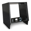 Sound Town SDRK-10SLD | DIY 10U Slanted Desktop Turret Studio Rack for Home Studio and Recording Room, Baltic Birch Plywood, Black Espresso - Right View