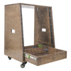 Sound Town SDRK-12TBD2-R REFURBISHED: 12U DIY Slanted Studio Rack with 12U Rack Space, Extra 2U Drawer, Plywood, Rubber Feet, Casters, Weathered Brown - Accessory Storage Pull-Out Tray