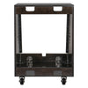 Sound Town SDRK-12TD | DIY 12U Slanted Studio Rack with 2U Lower Storage, Casters, for Home Studio and Recording Room, Baltic Birch Plywood, Black Espresso - Back Panel