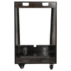 Sound Town SDRK-16TD | DIY 16U Slanted Studio Rack with 2U Lower Storage, Casters, for Home Studio and Recording Room, Baltic Birch Plywood, Black Espresso - Back View