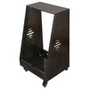 Sound Town SDRK-16TD | DIY 16U Slanted Studio Rack with 2U Lower Storage, Casters, for Home Studio and Recording Room, Baltic Birch Plywood, Black Espresso - Left View