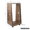 Sound Town SDRK-20TB-R | REFURBISHED: DIY Slanted 20U Studio & Recording Rack, Plywood, Weathered Brown, with Rubber Feet, Casters - Dimensions & Size