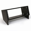 Sound Town SDRK-6SLD | DIY 6U Slanted Desktop Turret Studio Rack for Home Studio and Recording Room, Baltic Birch Plywood, Black Espresso - Right View