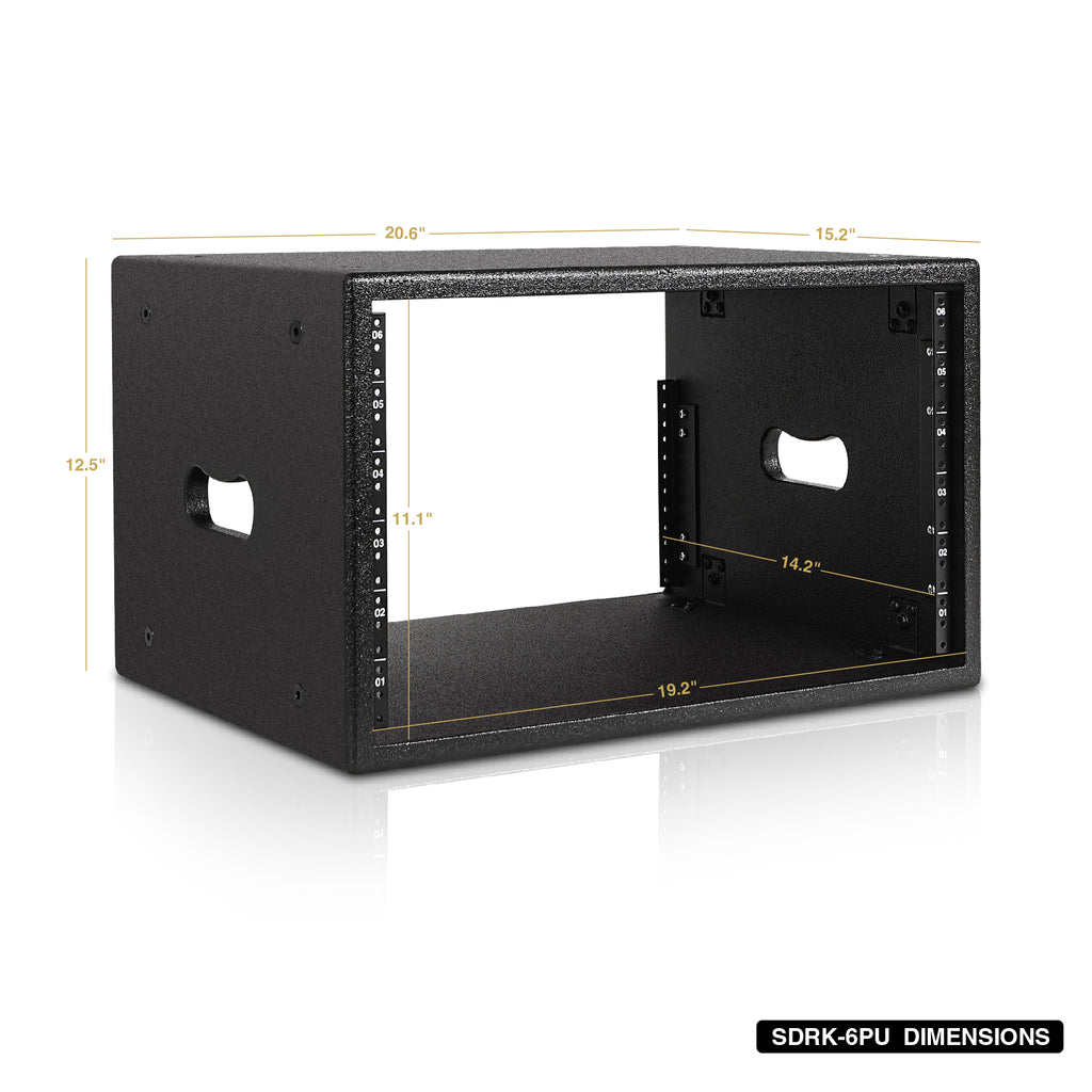 SDRK-6PU | 6U Studio Rack with 6-Space, Baltic Birch Plywood