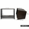 Sound Town SDRK-6SLD | DIY 6U Slanted Desktop Turret Studio Rack for Home Studio and Recording Room, Baltic Birch Plywood, Black Espresso - Size and Dimensions