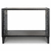 Sound Town SDRK-6SLD | DIY 6U Slanted Desktop Turret Studio Rack for Home Studio and Recording Room, Baltic Birch Plywood, Black Espresso - Front Panel