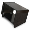 Sound Town SDRK-6SLD | DIY 6U Slanted Desktop Turret Studio Rack for Home Studio and Recording Room, Baltic Birch Plywood, Black Espresso - Left View