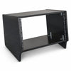 Sound Town SDRK-6SLD | DIY 6U Slanted Desktop Turret Studio Rack for Home Studio and Recording Room, Baltic Birch Plywood, Black Espresso - Right View
