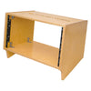 Sound Town BGC410OR-R | REFURBISHED: 6U (6-Space) Angled Desktop Turret Studio & Recording Equipment Rack with Baltic Birch Plywood, Audio Room Furniture