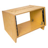 Sound Town BGC410OR-R | REFURBISHED: 6U (6-Space) Angled Desktop Turret Studio & Recording Equipment Rack with Baltic Birch Plywood, Audio Cabinet Furniture