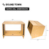 Sound Town BGC410OR-R | REFURBISHED: 6U (6-Space) Angled Desktop Turret Studio & Recording Equipment Rack with Baltic Birch Plywood, Size and Dimensions