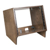 Sound Town SDRK-8SLB-R | REFURBISHED: DIY 8U Angled Desktop Turret Studio Rack with Solid Baltic Birch Plywood, Weathered Brown, Assembly Required - Slanted Design
