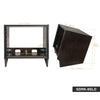 Sound Town SDRK-8SLD | DIY 8U Angled Desktop Turret Studio Rack for Home Studio and Recording Room, Baltic Birch Plywood, Black Espresso - Size and Dimensions