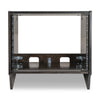 Sound Town SDRK-8SLD | DIY 8U Angled Desktop Turret Studio Rack for Home Studio and Recording Room, Baltic Birch Plywood, Black Espresso - Front Panel