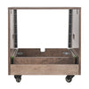 Sound Town SDRK-8TBD2-R | REFURBISHED: 8U DIY Slanted Studio Rack with 8U Rack Space, Extra 2U Drawer, Plywood, Rubber Feet, Casters, Weathered Brown - Audio Device & Equipment Storage