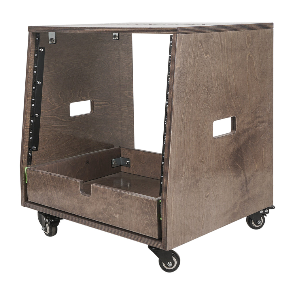 Slanted Office Racking SDRK-8TBD2-R | REFURBISHED: 8U Space DIY Slanted Studio Rack w/ 2U ...