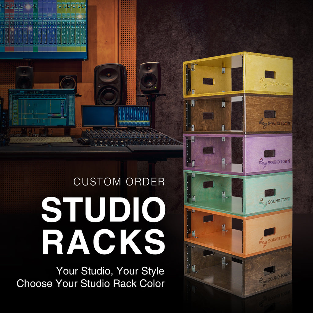 SDRK-CC Custom Colored Studio Racks - Inspire Creativity with Modern & Unique Vibrant Home / Recording Studios
