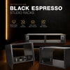Sound Town SDRK-D Series Black Espresso Studio Racks, 15mm Plywood, for Audio Equipment, Home Studio, Recording Room