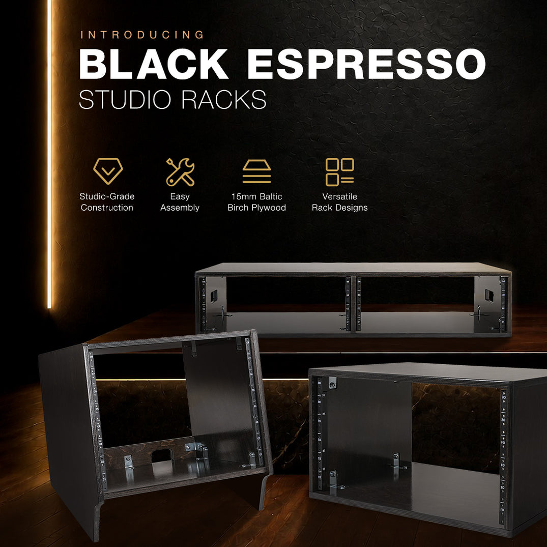 SDRK-Y2D | 2U Desktop Studio Rack for Home and Recording Room, Plywood ...