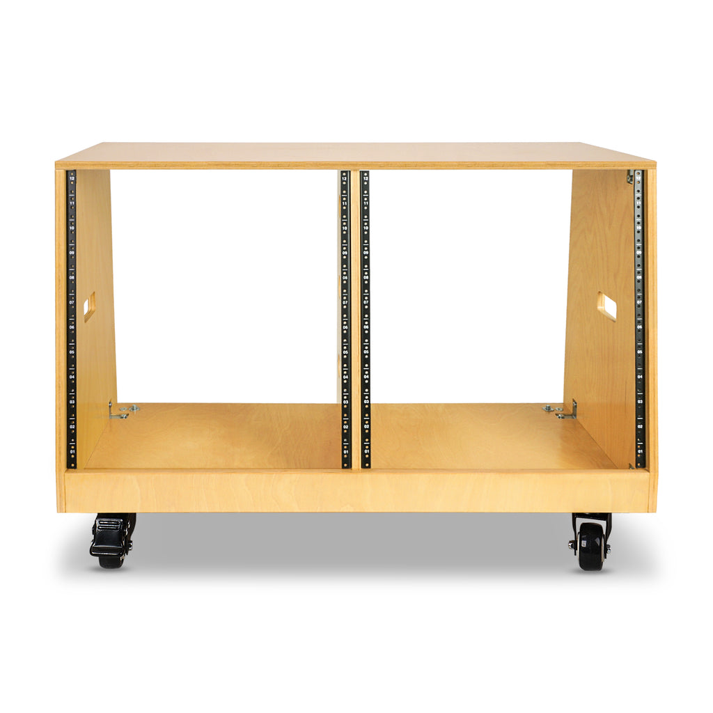SDRK-D12T | DIY 2 x 12U Slanted Studio & Recording Rack w/ Casters ...